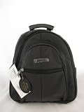 Ladies Real Leather Backpack Rucksack Bag - Great Size in Beige, Tan, Black or Brown (Black)