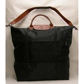 Longchamp Pliages Black Extra Large Travel Tote Bag