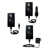 Deluxe Kit for the Samsung YP-P2QB includes a USB cable with Car and Wall Charger - Gomadic Brand w/ TipExchange Technology