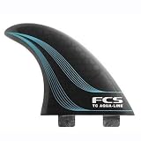 FCS TC Aqualine Surfboard Quad Fin Set - Smoke / Aqua
