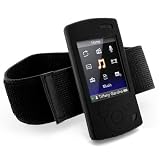 Tuff-Luv Slim&Lite Silicone skin case cover with armband for Sony Walkman NWZ-S540 series (NWZ-S544 NWZ-S545) - black
