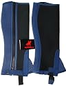 NEOPRENE RIDING HALF CHAPS BLACK BLUE ADULTS MEDIUM