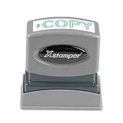 Xstamper One-Color Title Message Stamp, "Copy, " Pre-Inked/Re-Inkable, Blue (1006)