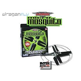 Micro Mosquito RC Helicopter Replacement Parts Kit: top rotor, bottom rotor, 2 spacer, tail rotor, 2 stoppers, 2 locking pins