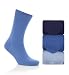 3 Pairs of Collezione Pure Cotton Plain Textured Socks
