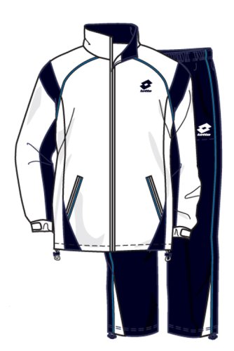 Lotto Sportanzug Race Mi junior, Jungen, white/dark navy