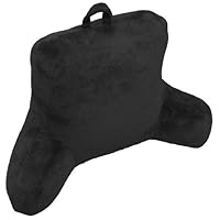 Arlee Micro Plush Bedrest Lounger, Rich Black