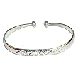 Cuff Bracelets Silver Anniversary Gifts Jewelry 2.3 inches (brclt235a)