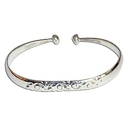 Cuff Bracelets Silver Anniversary Gifts Jewelry 2.3 inches (brclt235a)