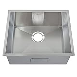 540 x 440 mm Rectangle Undermount Deep Single Bowl Handmade Satin Stainless Steel Kitchen Sink With 