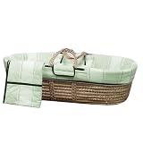 Metro Lime Green/chocolate Moses Basket