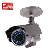VideoSecu Built-in 1/3' SONY CCD IR Night Vision Outdoor Home Security Camera Weatherproof 3.6mm Wide View Angle Lens 26 Infrared Leds for CCTV DVR Surveillance System 1MZ