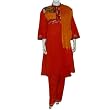 Shalwar Kamiz Printed Embroidered Cotton Dress Size L (slk366)