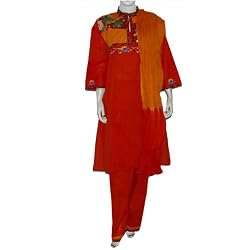 Shalwar Kamiz Printed Embroidered Cotton Dress Size L (slk366)