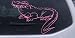 Crocodile Alligator Animals Car Window Wall Laptop Decal Sticker -- Pink 10in X 14.2in