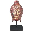Artistic Handcrafted Buddha Face on a Pedestal