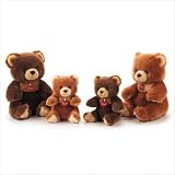 Dante Cinnamon Bear Dante Cinnamon Stuffed Animal Size: Large - 10, Color: Dark Brown