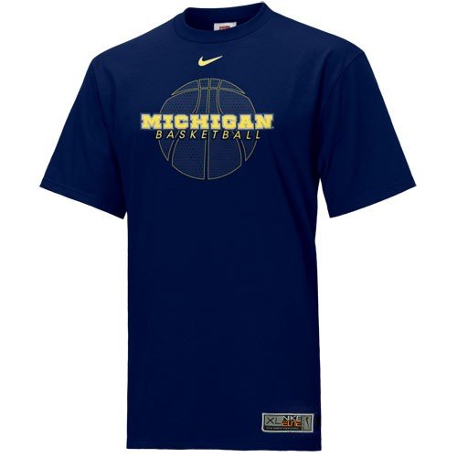 Nike Michigan Wolverines Navy Blue Basketball T-shirt