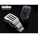 送料無料　新作　LED　搭載　ソリッドサーキット　クォーツ式　シルバー　ステンレス　スワロフスキー付　大注目のゴツめ　【在庫わずか】【お買い得品】【セール】【バーゲン】【クリアランス】【世界限定数生産】　ブランド/VenDome