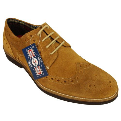 Mens Lambretta Classic Suede Leather Brogue Shoes Smart Brogues Mod Shoe UK 8