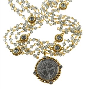 Cheap Girls Jewelry Virgins Saints and Angels Bicone Magdalena Gold with Black Diamond For Sale Cheap Girls Jewelry Virgins Saints and Angels Bicone Magdalena Gold with Black Diamond For Sale