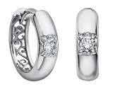 Diamond Huggie Hoop Earrings 1/7 ctw in White Gold
