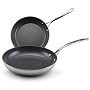 Earth Pan Stainless Steel 9 Inch and 11 Inch Skillet Twin Pack
