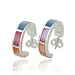 925 Sterling Silver Multi-Colored Mother of Pearl Shell Hoop Earrings Fashion Jewelry for Women, Teens, Girls - Nickel Free
