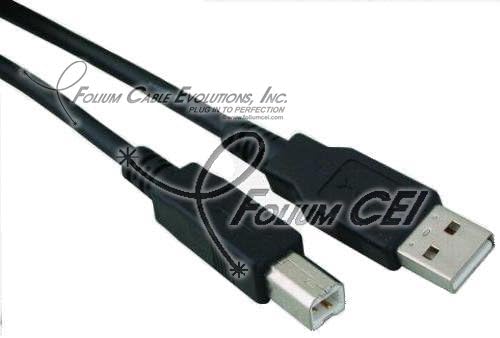 Cable Builders 6FT USB A to B Cable for Printer A-B Male to Male Epson Canon Dell HP Kodak Brother Lexmark Printers Scanners Faxes 6 FT 6' 6 Foot 6 Feet Cheap Value Sale, Black Friday November Cyber Monday Sale