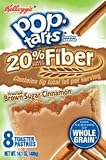 Kellogg's Pop-Tarts 20% Daily Value Fiber - Frosted Brown Sugar Cinnamon, 8 count box (Pack of 6)