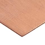 Copper 110 Sheet Sample Pack, Half Hard Temper, 4" Width, 4" Length (Pack of 5)