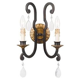 World Imports Lighting 6562-29 Pamplona 2-Light Wall Sconce, Euro Bronze