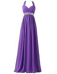 V-neck Empire   Waistline Halter Acrylic/Chiffon/Satin Sweetheart Ruched Beaded Bandage Dress/Evening Dress/Prom Dress  With a Sash 