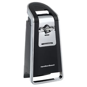 Hamilton Beach 76606 Pop-Top Electric Can Opener, Black and Chrome