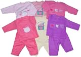 Newborn Girls' Fleece Jogging Outfit with Assorted Designs