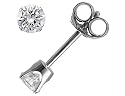 1/4 Carat (ctw) Solitaire Stud Diamond Earrings in 14K White Gold