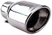 BORLA 20153 Polished Stainless Steel Single Oval Rolled Angle-Cut Tailpipe Tip