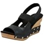 Dr. Scholl's Women's Diefy Open Toe Wedge,Black,11 M