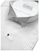 NEIL ALLYN Mens Tuxedo Shirt Poly/Cotton Wing Collar 1/4 Inch Pleat (15.5-34/35) White