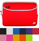 Assorted Colors - Durable Neorpene Sleeve Case with Extra Pocket Compatible Dell Inspiron Mini 9 Inch 8.9 Inch Notebook - (Dell Inspiron mini 9 NOT included)