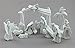 Porcelain Origami 15 Piece Nativity Set with Animals and Backdrop