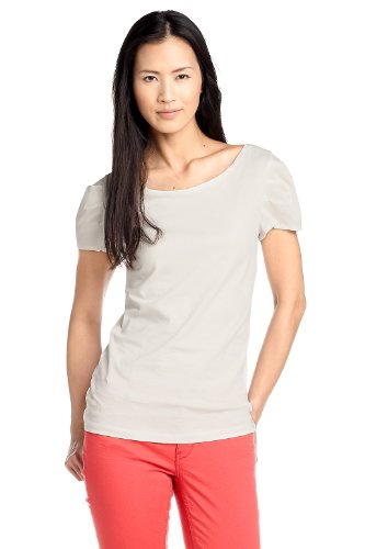 ESPRIT DE CORP Damen T-Shirt, C01604, Gr. 38 (M), Beige (133 alabaster) Preisvergleich