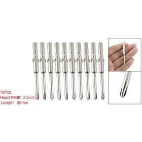 Click here to buy 10Pcs 3.5mm Philips Screwdriver Bits 5mm Shank Diameter by uxcell.
