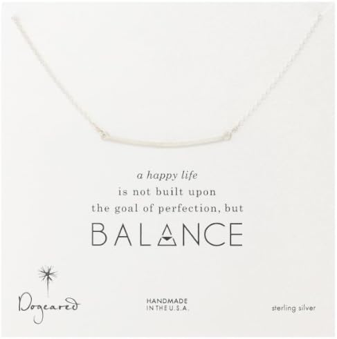 Dogeared "Balance" Curved Bar Necklace, 18"