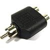 Cablematic - Adaptador RCA macho a 2 RCA hembra