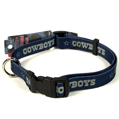 Buy DALLAS COWBOYS ADJUSTABLE NYLON DOG PET COLLAR SZ L by Hunter