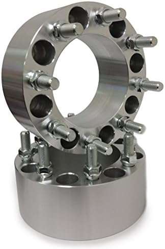 SPACERS 8X6.5 to 8X6.5 Wheel ADAPTERS 14X1.5 Studs 3 INCH Thick | FITS Most 8 Lug Chevy GMC and Hummer 14X1.5
