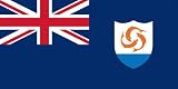 Anguilla Flag Clear Acrylic Fridge Magnet 2.75 inches x 2 inches