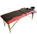Aosom 2 Fold 76 L PU Portable Massage & Tattoo Table - Red / Black