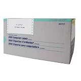 AVE30734 Pin Fed Labels, 1 Across, 4x2-15/16, 5000/BX, White